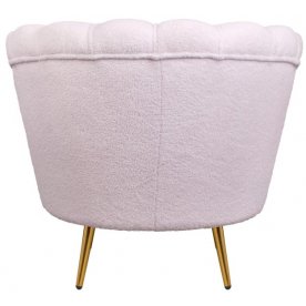 Низкое кресло Pearl Pink Boucle