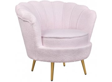 Низкое кресло Pearl Pink Boucle