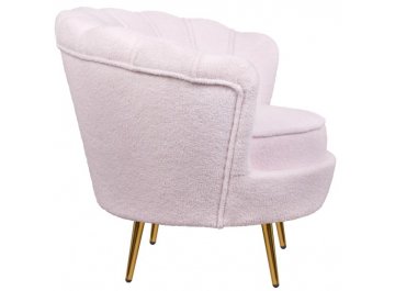 Низкое кресло Pearl Pink Boucle