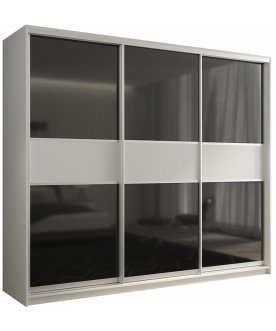 Шкаф-купе Кааппи 11 белый бриллиант / черный