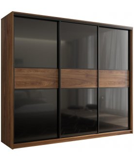 Шкаф-купе Кааппи 10 дуб кастелло бренди / черный