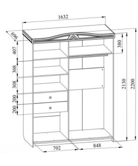 Шкаф-купе Ассоль АС-20