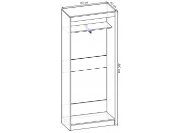 Шкаф-купе Риф 2 ШК.016.800-30 вариант 5