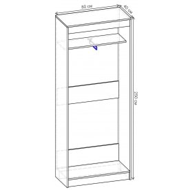 Шкаф-купе Риф 2 ШК.017.800-30 вариант 5
