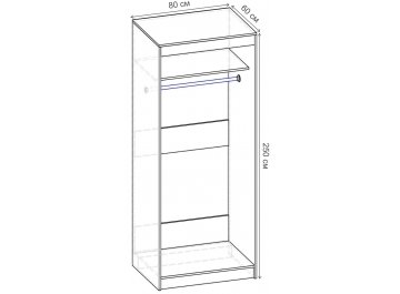 Шкаф-купе Риф 2 ШК.019.800-28 вариант 3