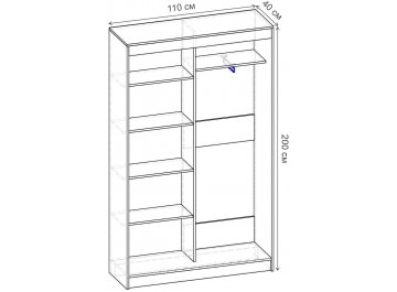 Шкаф-купе Риф 2 ШК.020.1100-01