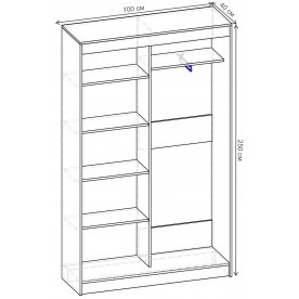 Шкаф-купе Риф 2 ШК.021.1000-31 вариант 6
