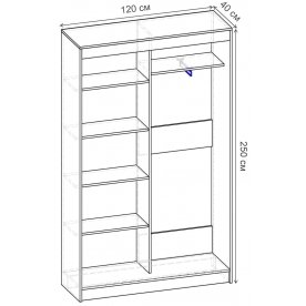Шкаф-купе Риф 2 ШК.021.1200-25 вариант 6