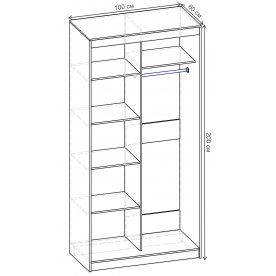 Шкаф-купе Риф 2 ШК.022.1000-31 вариант 6