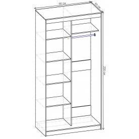 Шкаф-купе Риф 2 ШК.022.900-30 вариант 5