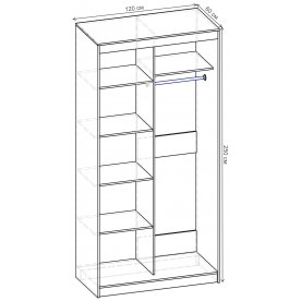 Шкаф-купе Риф 2 ШК.023.1200-30 вариант 5