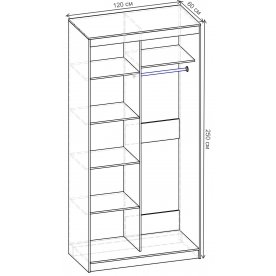 Шкаф-купе Риф 2 ШК.023.1200-31 вариант 6