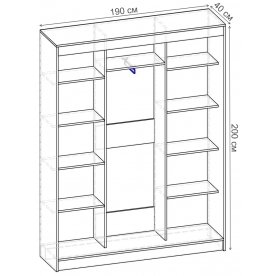 Шкаф-купе Риф 3 ШК.024.1900-01