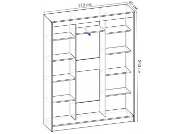 Шкаф-купе Риф 3 ШК.025.1700-01