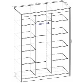 Шкаф-купе Риф 3 ШК.026.1300-01/21 вариант 2