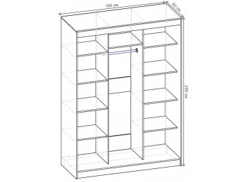 Шкаф-купе Риф 3 ШК.027.1800-01
