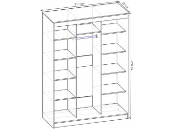 Шкаф-купе Риф 3 ШК.027.2100-01