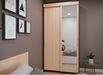 Шкаф-купе ШР-124.2 венге / беленый дуб