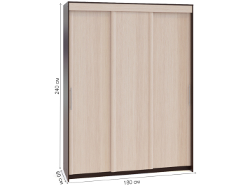 Шкаф-купе ШР-186.32 венге / беленый дуб