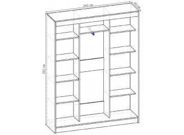 Шкаф-купе Стандарт 3 ШК.009.2400-09