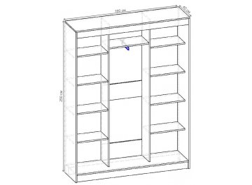 Шкаф-купе Стандарт Комбо 3.1 ШК.009.1600-19