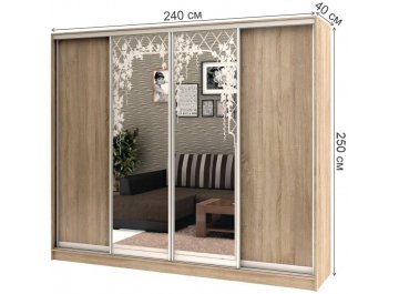 Шкаф-купе Стандарт Комбо 4.3 ШК.013.2400-08 / 18