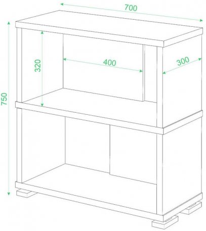 Стеллаж СБ-10/2 карамель