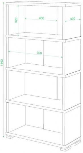 Стеллаж СБ-10/4 венге