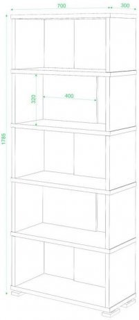 Стеллаж СБ-10/5 венге