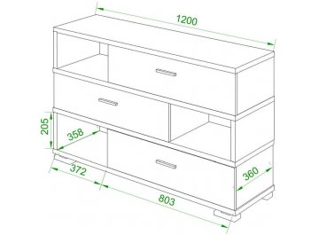 Комод Даланта СБ-40/3 КШ-Ч