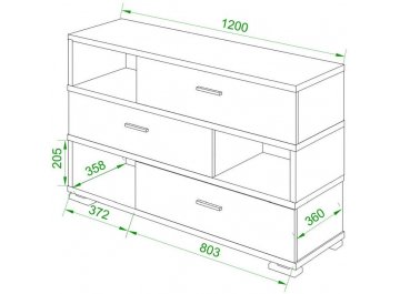 Комод Даланта СБ-40/3 ШК-Ч