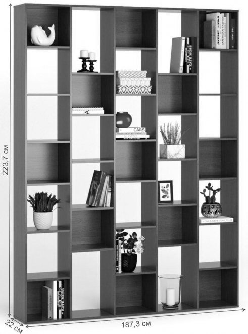 Стеллаж Алстар-5 МХ черный