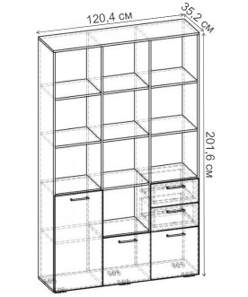 Стеллаж Бриз-3.01 СТ.081.1204-01
