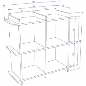 Стеллаж Cross СЛ2х2 Ш-Ч