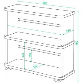 Стеллаж Домино СБ-25/2 Ш-Ч