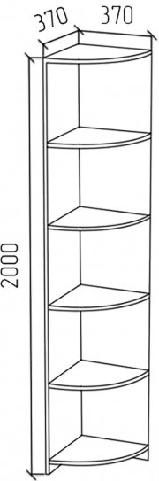Стеллаж СУ1 дуб млечный