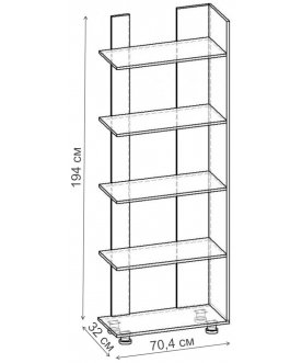 Стеллаж Норд-15.01 СТ.146.704-00
