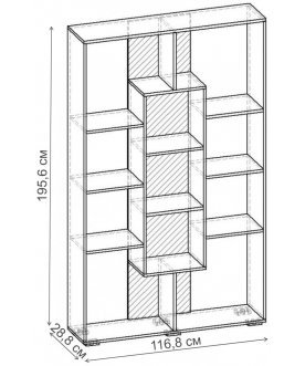 Стеллаж Норд-6.02 СТ.107.1168-00