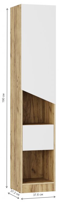 Стеллаж Гудвин правый крафт / белый