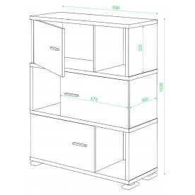 Стеллаж СБ-30-3 венге