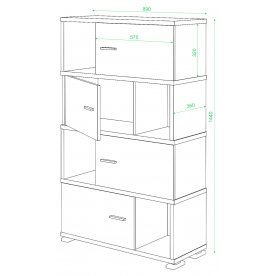 Стеллаж СБ-30-4 венге