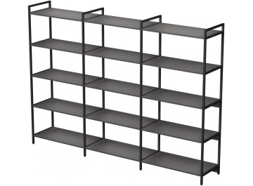 Стеллаж cubos 10СВД.6.800 графит / черный