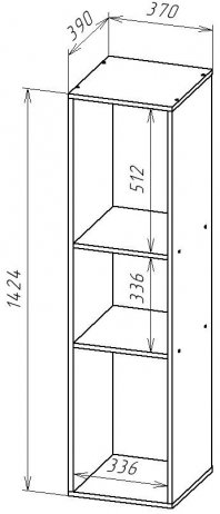 Стеллаж СТ141 белый
