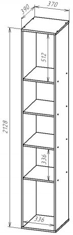 Стеллаж СТ211 белый