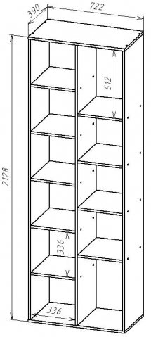 Стеллаж СТ212 белый