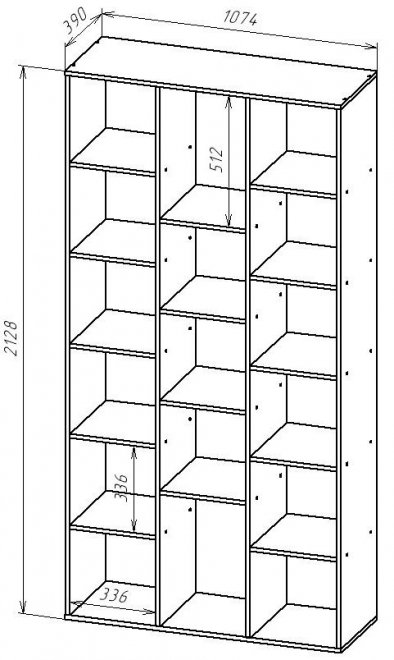 Стеллаж СТ213 белый