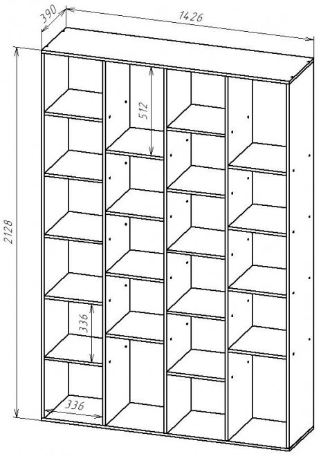 Стеллаж СТ214 белый