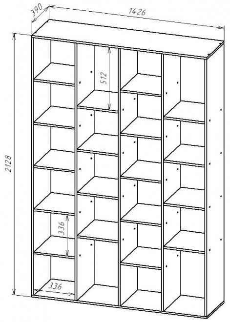 Стеллаж СТ214 дуб сонома
