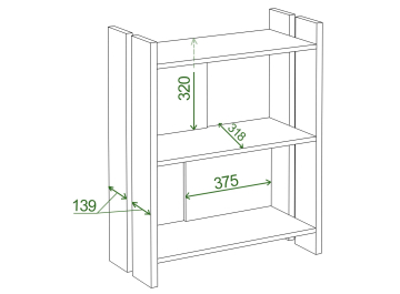 Стеллаж Лоревро-ОН ШК