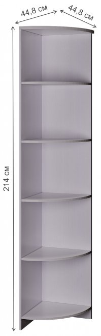 Угловой стелаж Melania 17 рамух белый